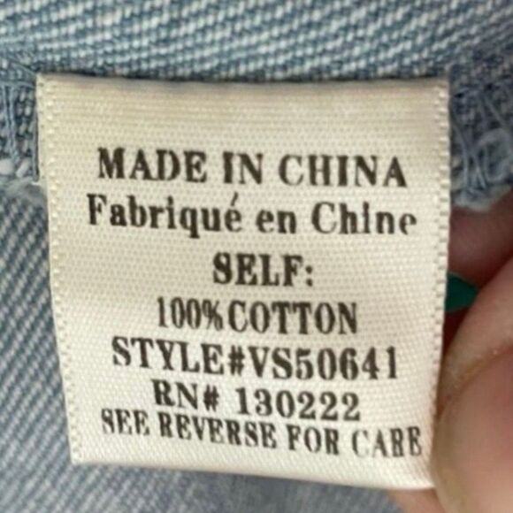 Very J Floral Embroidered Jean Skirt Blue Denim Mini Light Wash Hi-Rise L - Picture 5 of 6